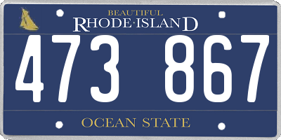 RI license plate 473867