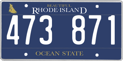 RI license plate 473871