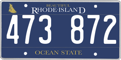 RI license plate 473872