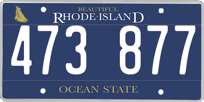 RI license plate 473877