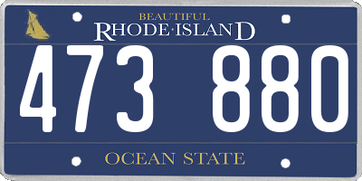 RI license plate 473880