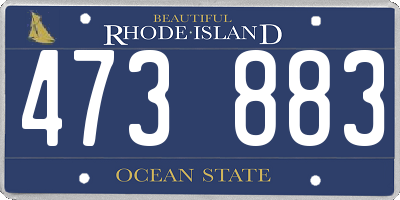 RI license plate 473883