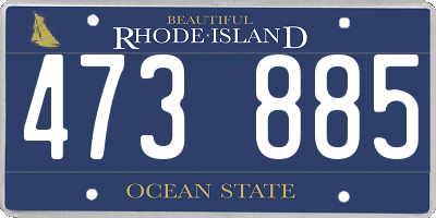 RI license plate 473885