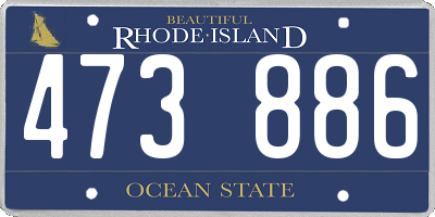 RI license plate 473886