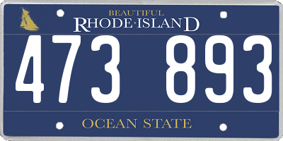 RI license plate 473893