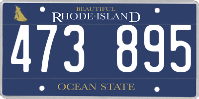 RI license plate 473895