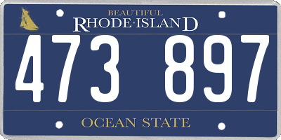 RI license plate 473897