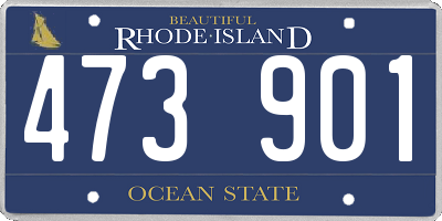 RI license plate 473901