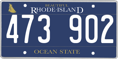 RI license plate 473902
