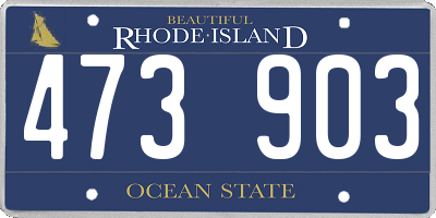 RI license plate 473903