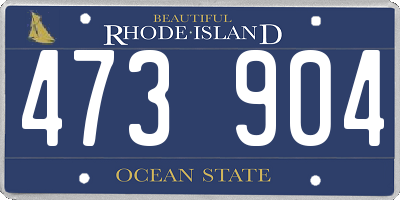 RI license plate 473904