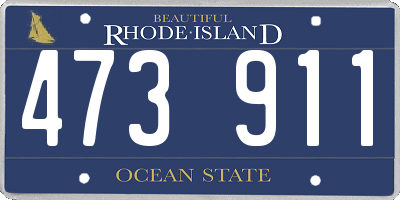 RI license plate 473911