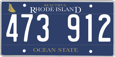 RI license plate 473912
