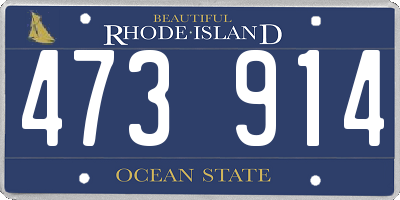 RI license plate 473914
