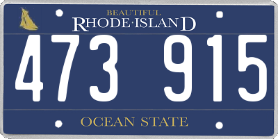 RI license plate 473915