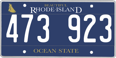 RI license plate 473923