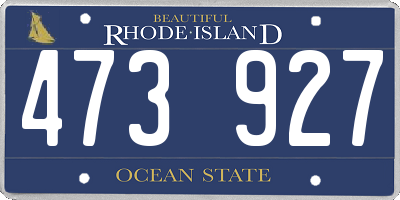 RI license plate 473927