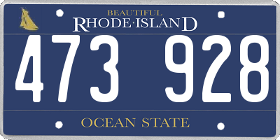 RI license plate 473928