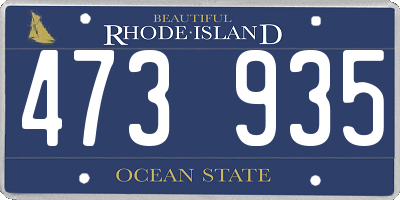 RI license plate 473935