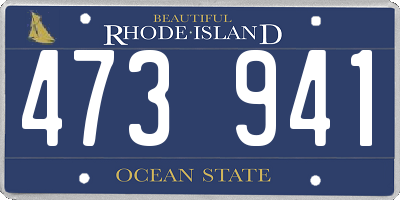 RI license plate 473941