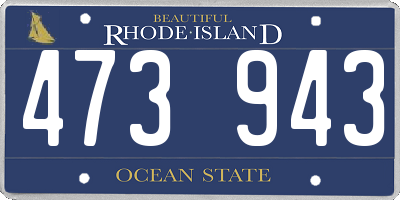 RI license plate 473943