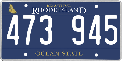RI license plate 473945