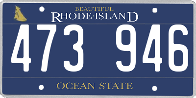 RI license plate 473946