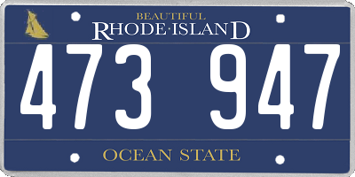 RI license plate 473947