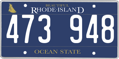 RI license plate 473948