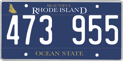 RI license plate 473955