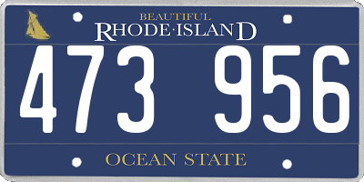 RI license plate 473956