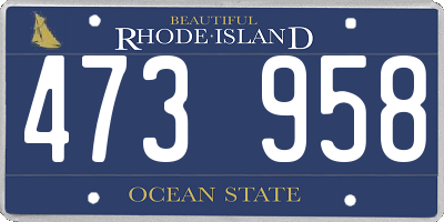 RI license plate 473958