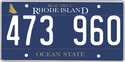 RI license plate 473960