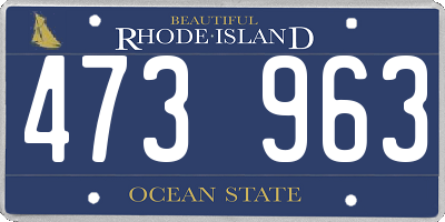 RI license plate 473963