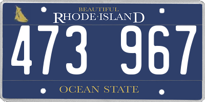 RI license plate 473967