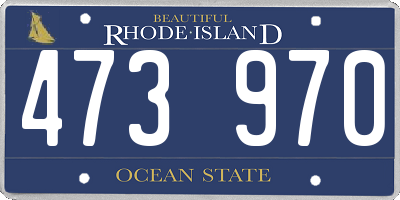 RI license plate 473970