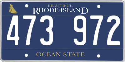 RI license plate 473972