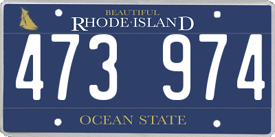 RI license plate 473974