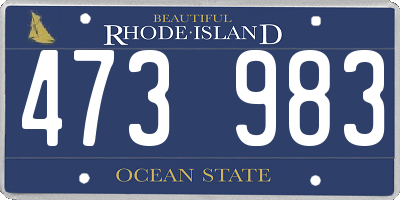 RI license plate 473983