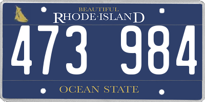 RI license plate 473984