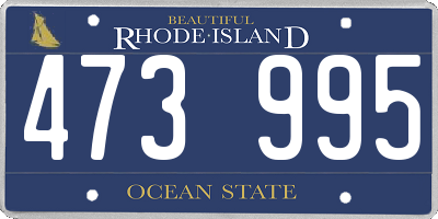 RI license plate 473995