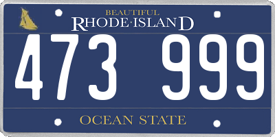 RI license plate 473999
