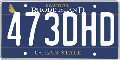 RI license plate 473DHD