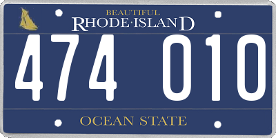 RI license plate 474010
