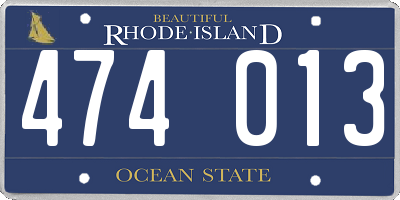 RI license plate 474013