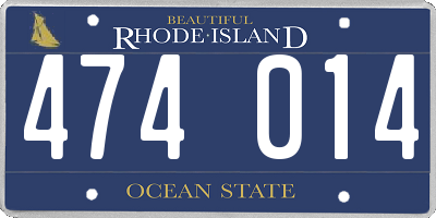 RI license plate 474014