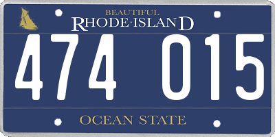 RI license plate 474015