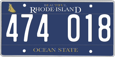 RI license plate 474018