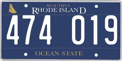 RI license plate 474019