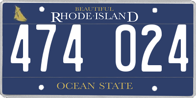 RI license plate 474024